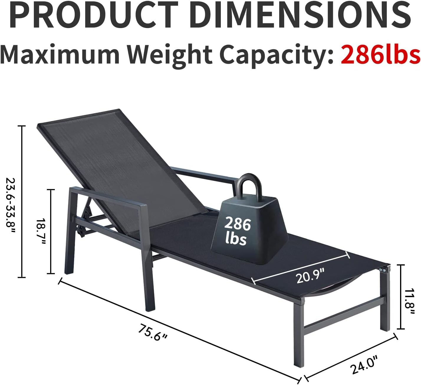 2 Aluminum Adjustable Chaise Lounges