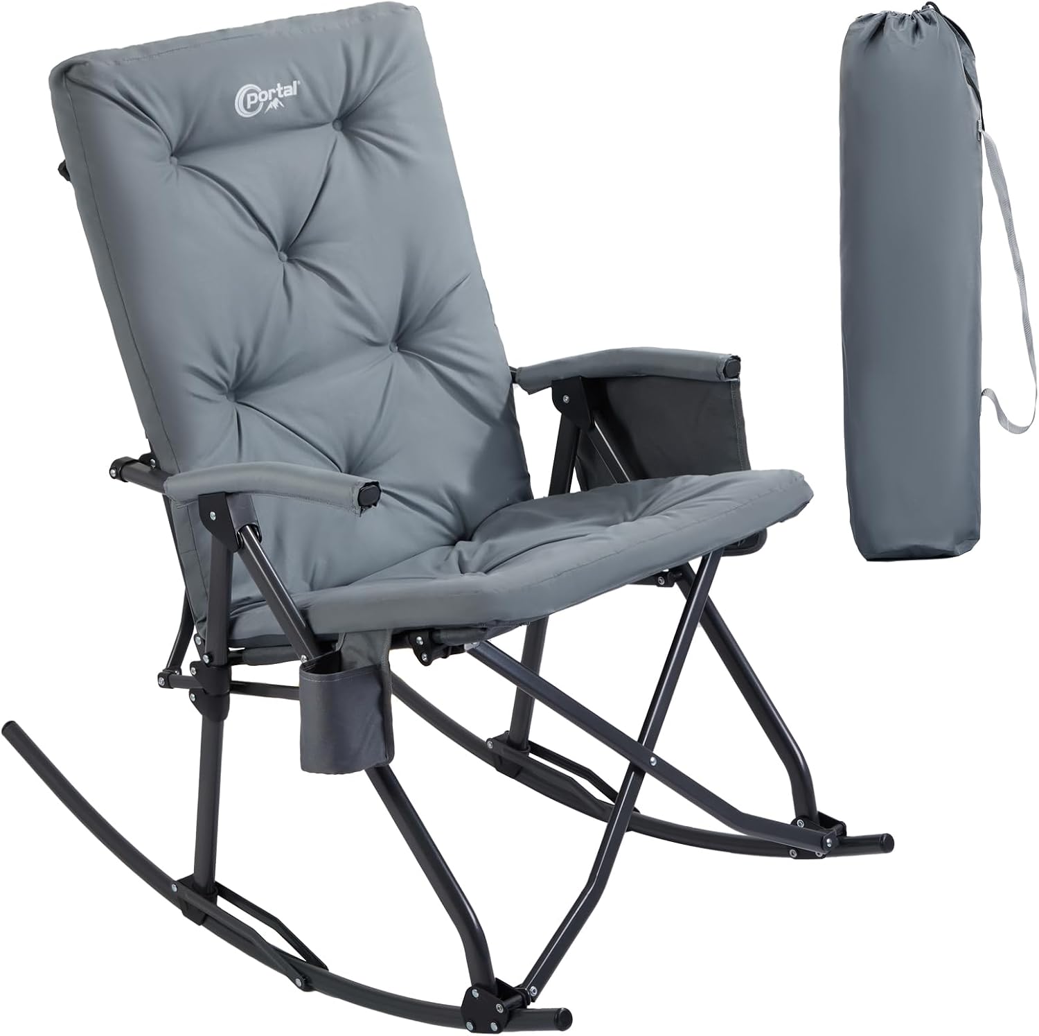 Portal Thick Padded Folding Rocking Chair