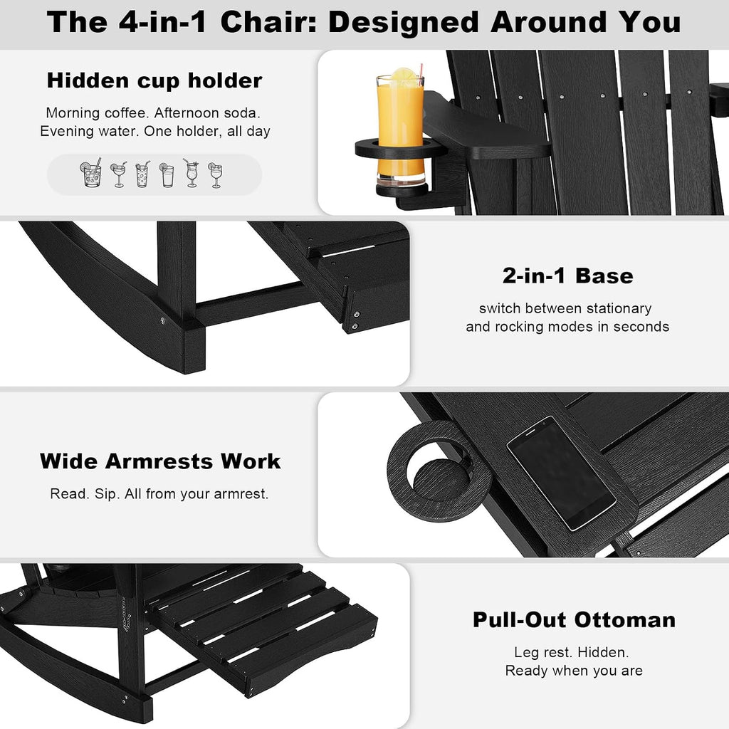 Adirondack Folding Rocking Chair