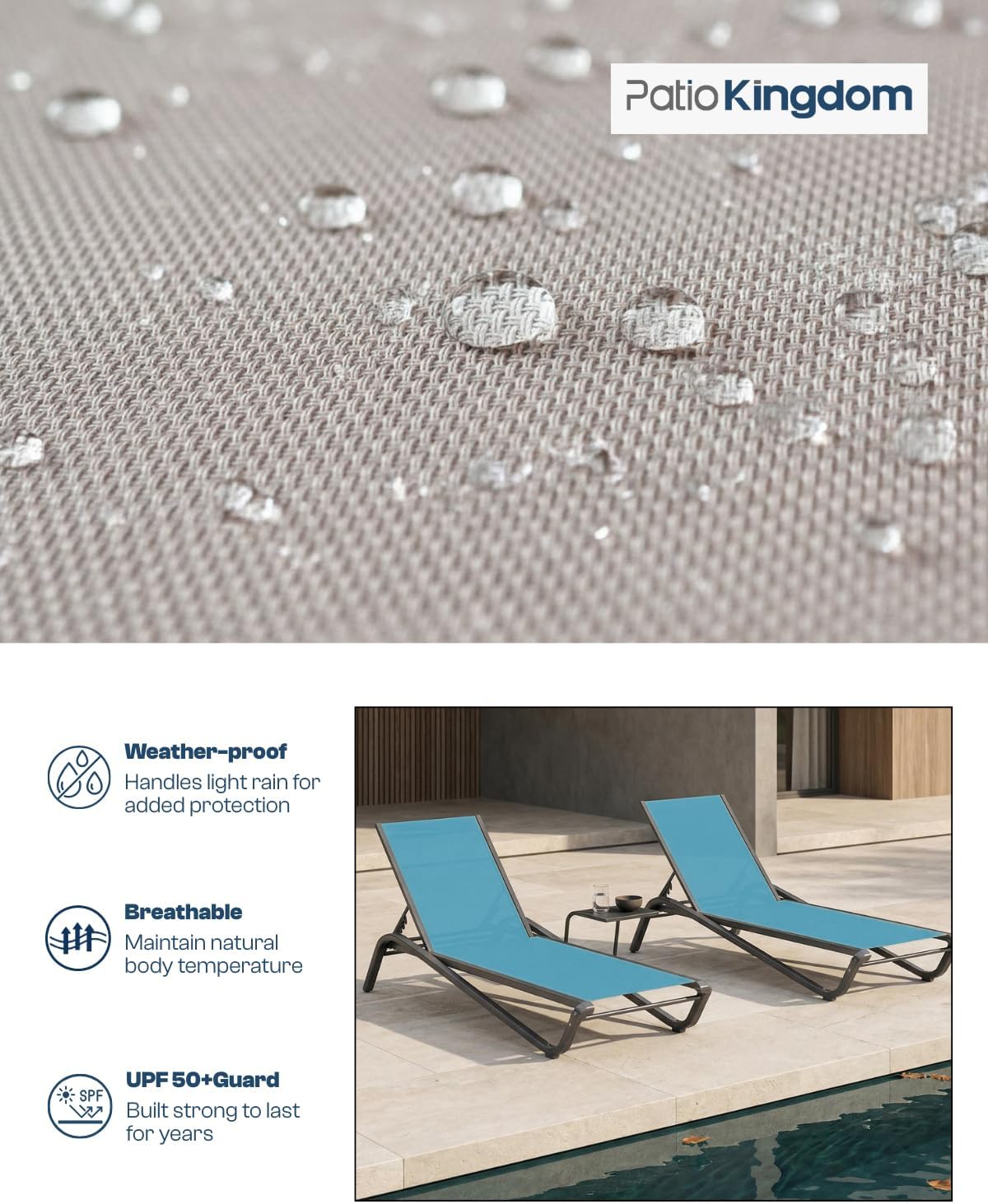 2 Adjustable Aluminum Pool Lounges