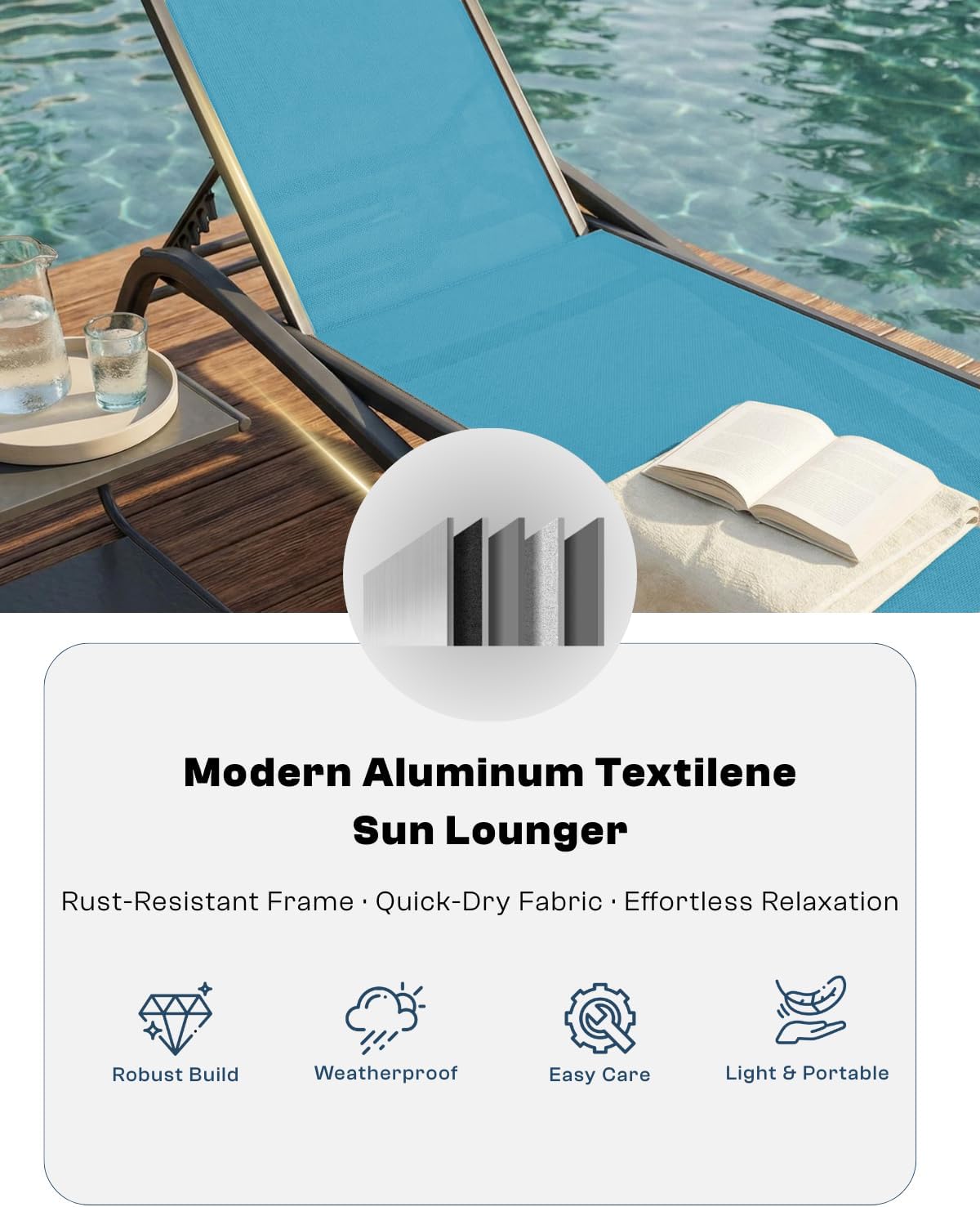 2 Adjustable Aluminum Pool Lounges