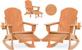 Wood Texture Adirondack Rocking Chairs 2 Pack