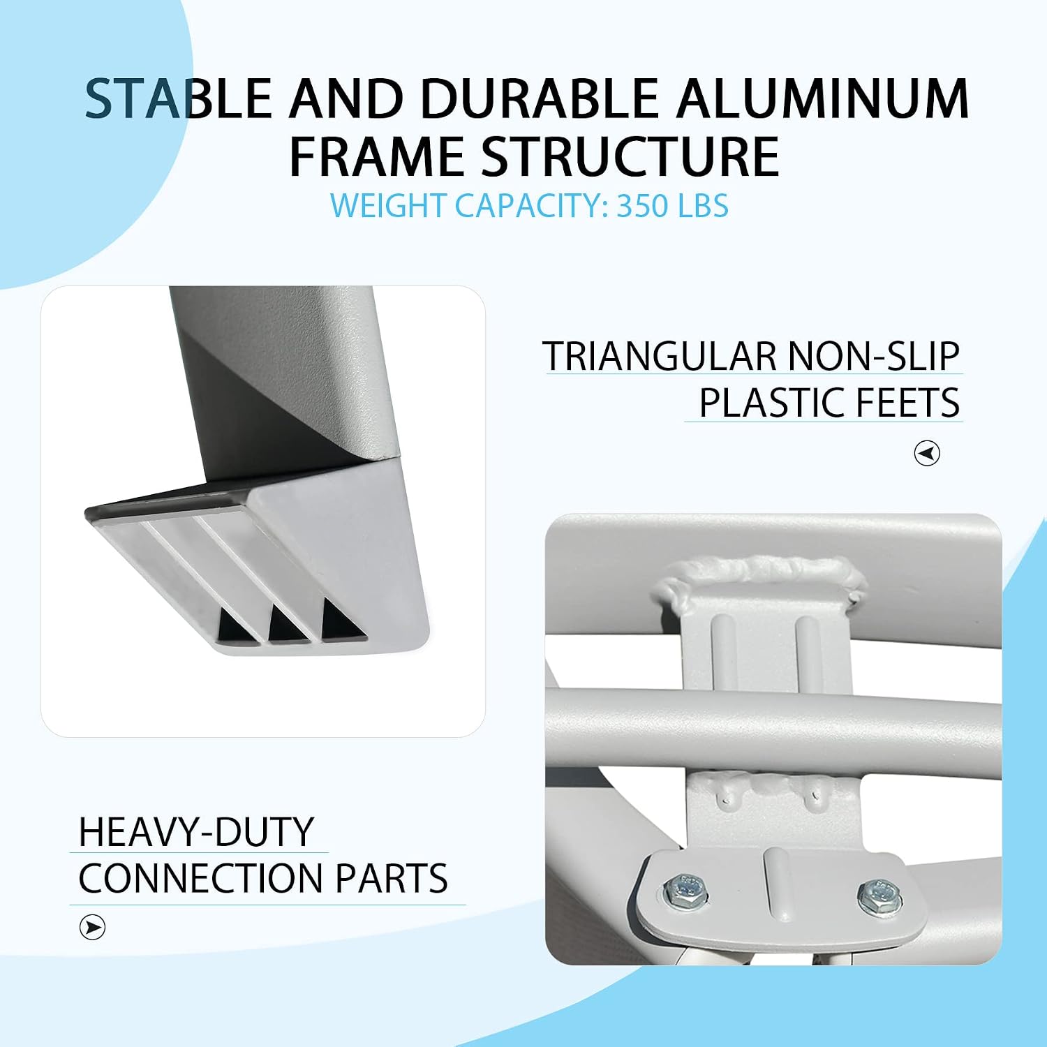 3 Aluminum Adjustable Chaise Lounges Set