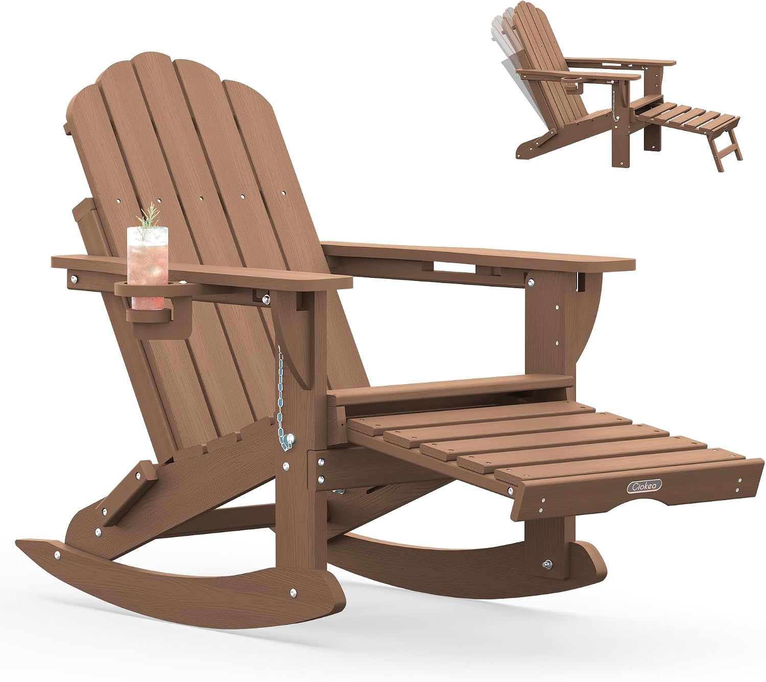 Folding Adirondack Rocking Chair