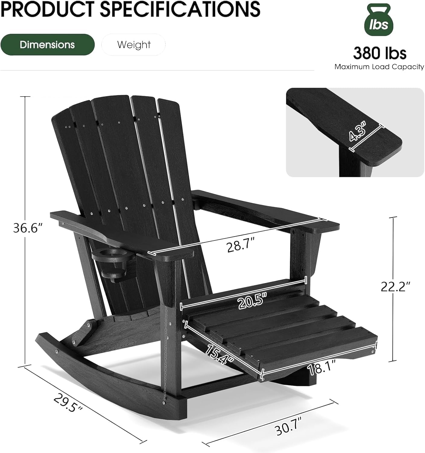 Adirondack Folding Rocking Chair