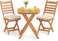 3pc Folding Acacia Wood Bistro Set