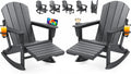 2 Pack HDPE Rocking Adirondack Chairs
