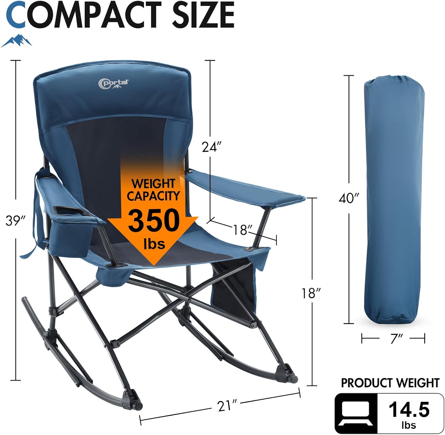 Portal Outdoor Folding Rocking Chair
