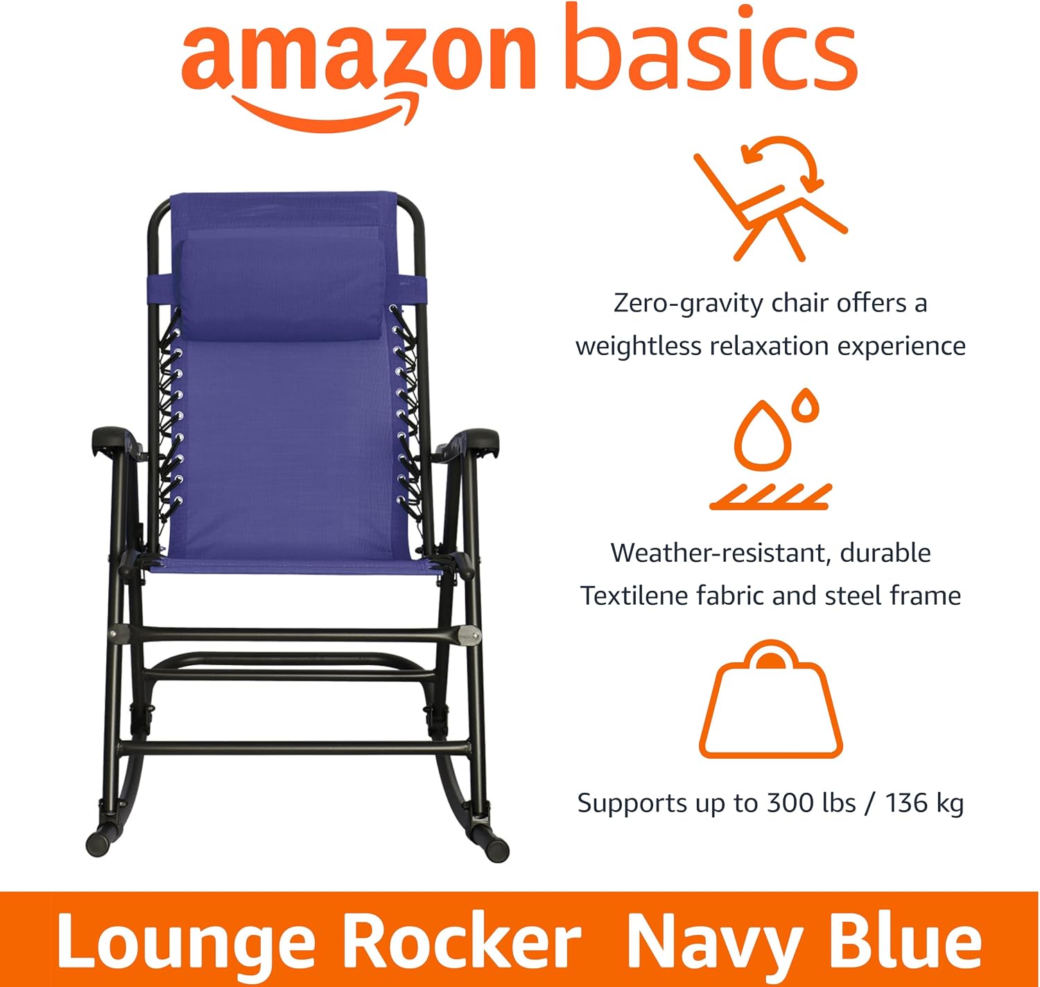 Basics Portable Folding Rocking Chair