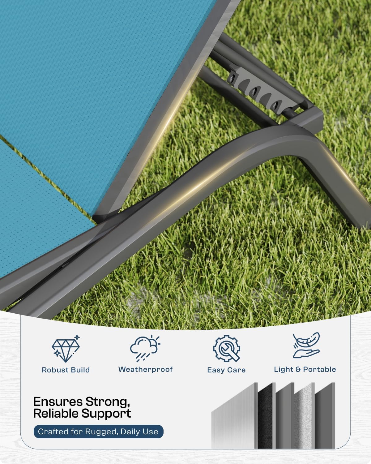 2 Adjustable Aluminum Pool Lounges