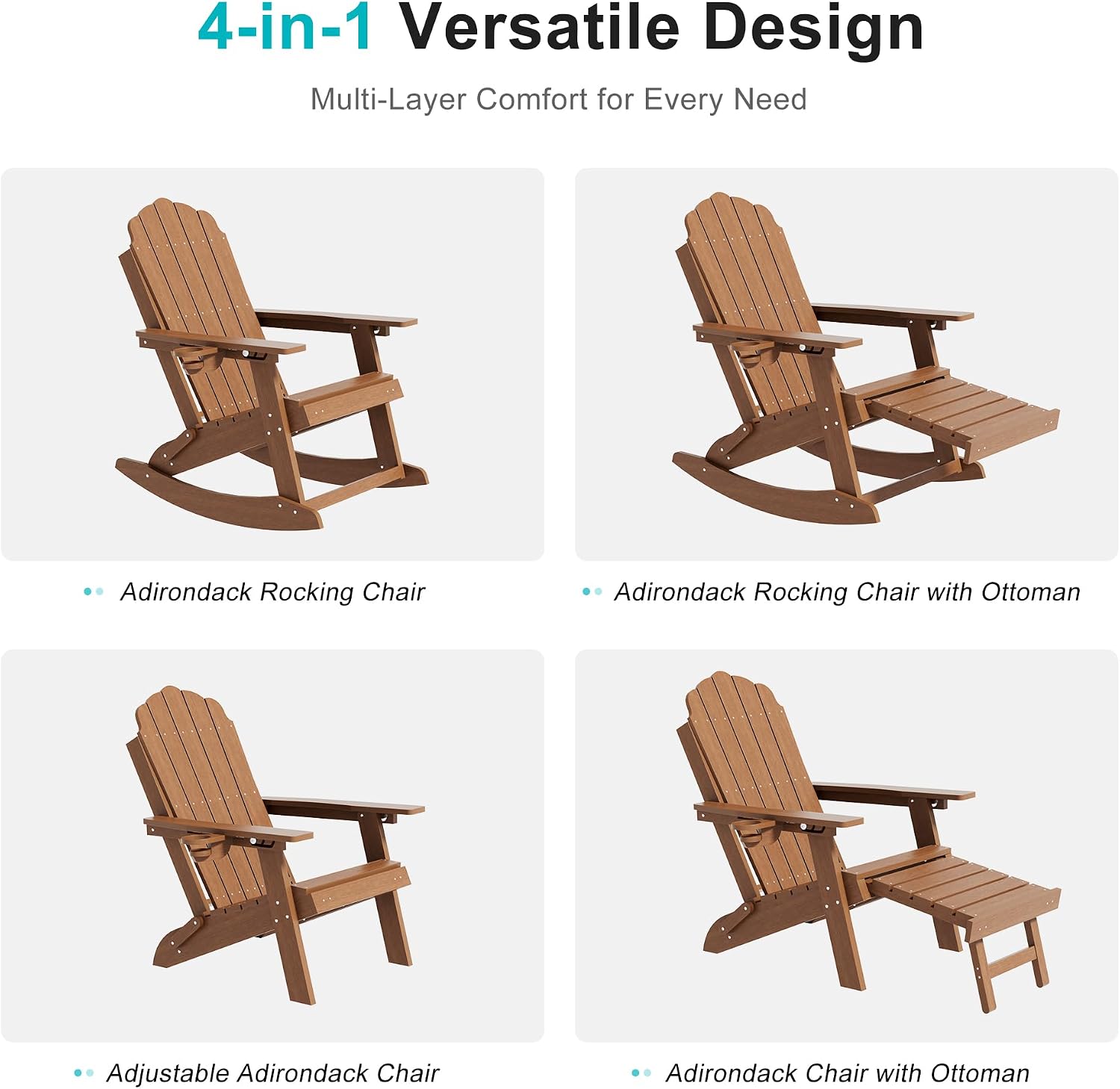 Folding Adirondack Rocking Chair