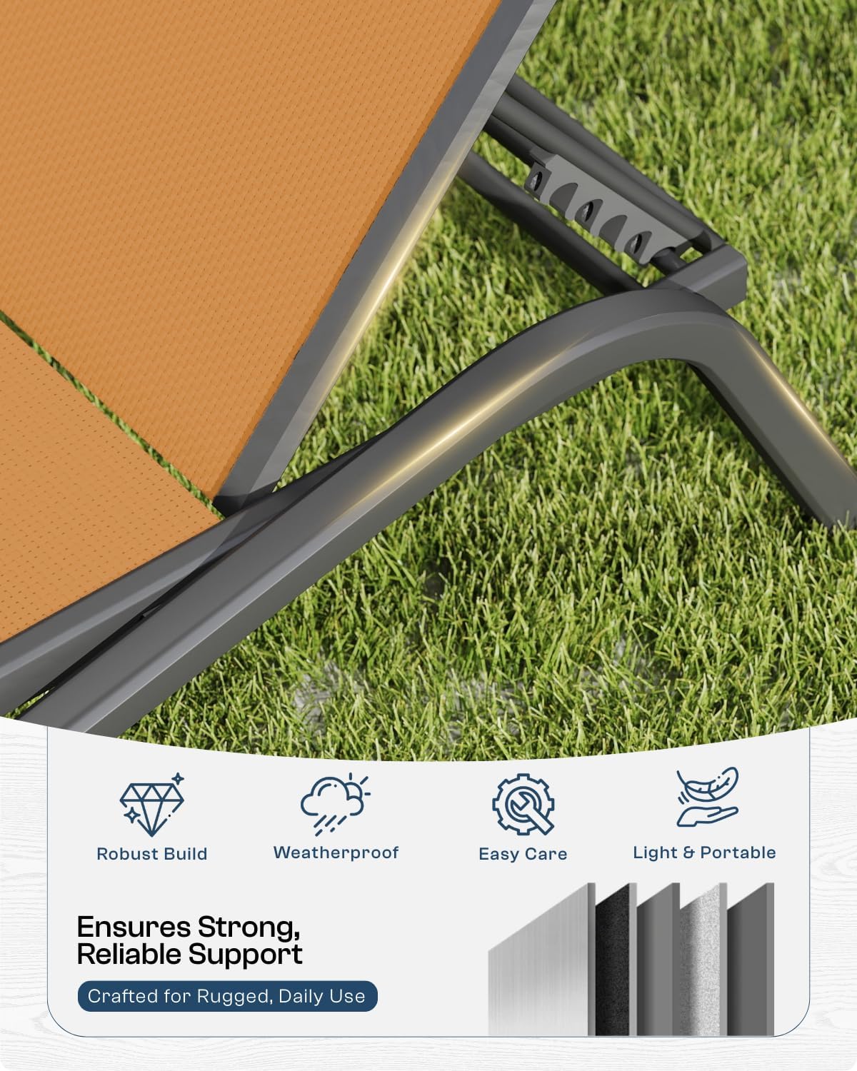 2 Adjustable Aluminum Pool Chaise Lounges