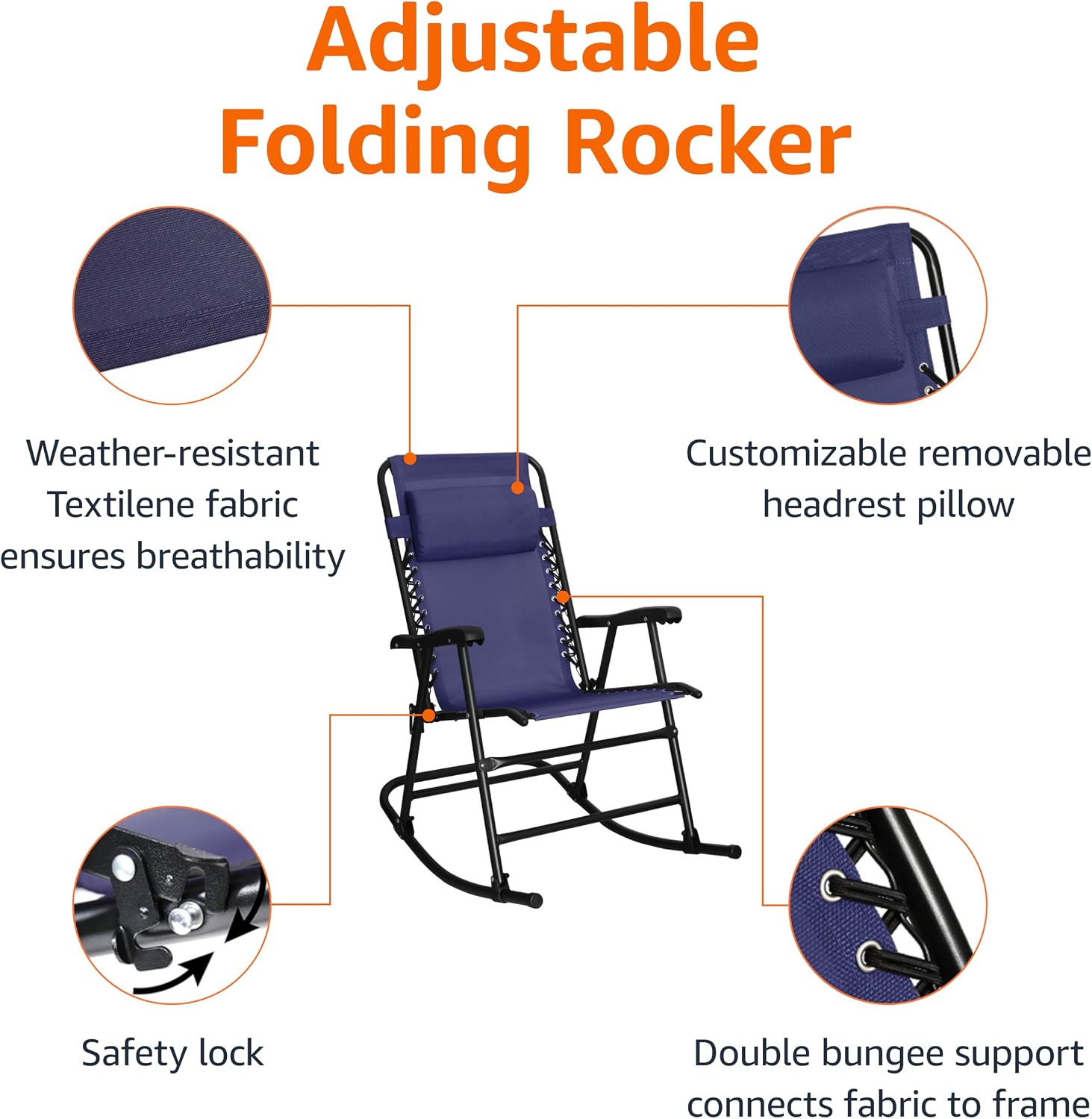 Basics Portable Folding Rocking Chair