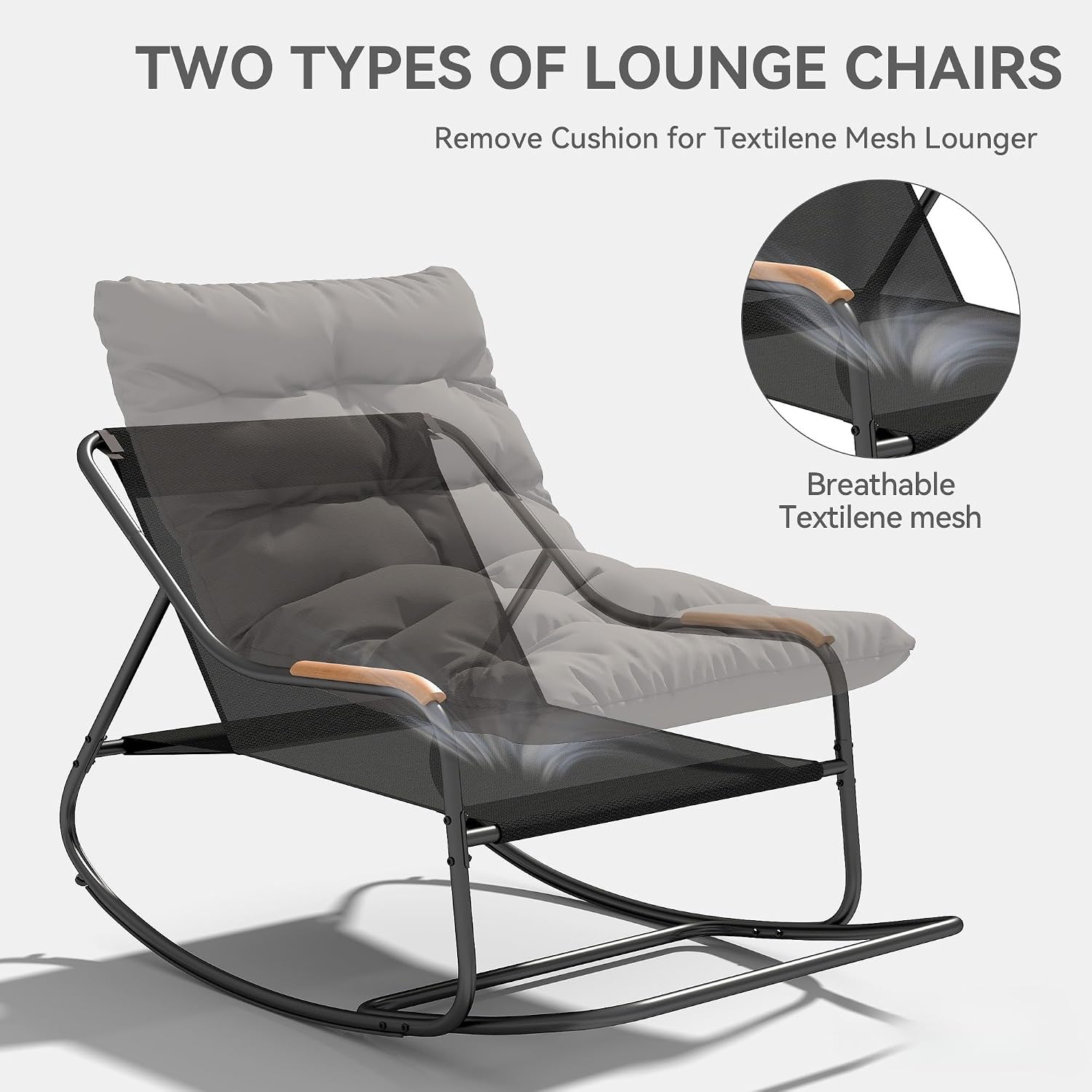 Oversized Textilene Rocking Chair