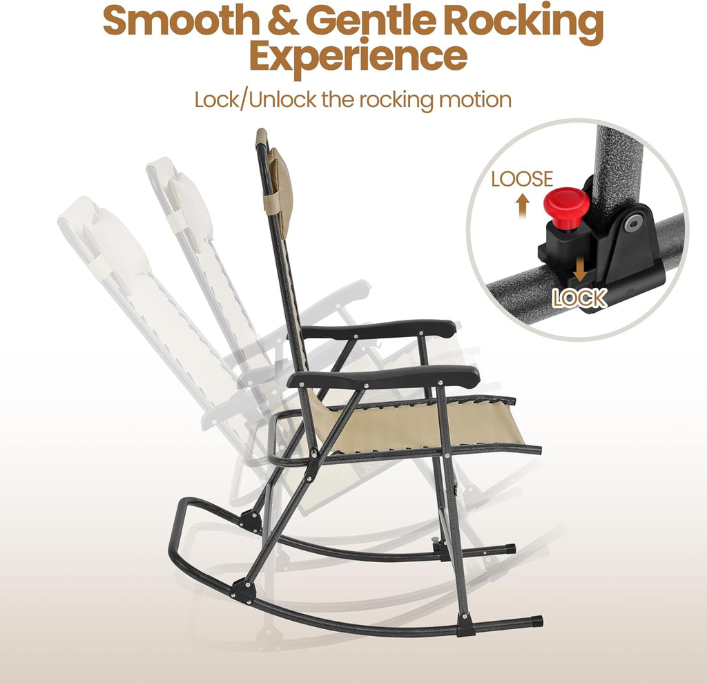 Yaheetech 26in Zero Gravity Rocking Chair