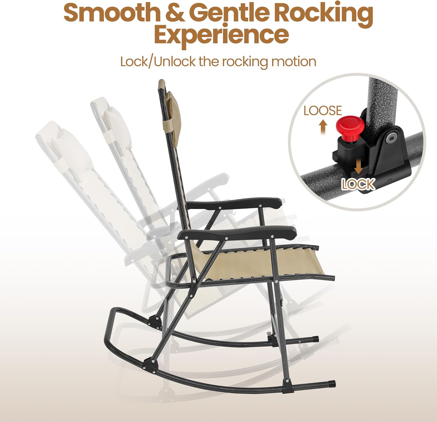 Yaheetech 26in Zero Gravity Rocking Chair