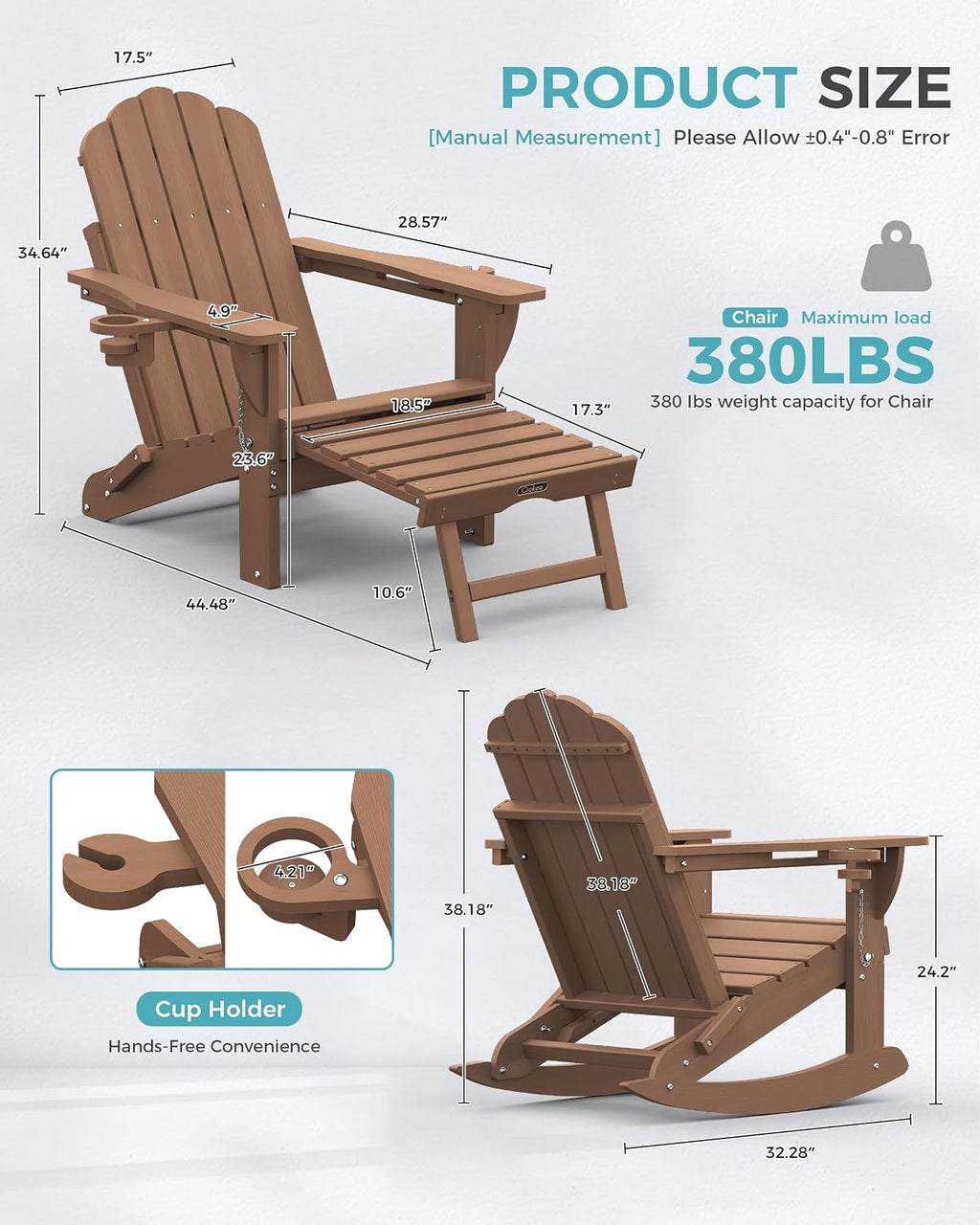 Folding Adirondack Rocking Chair