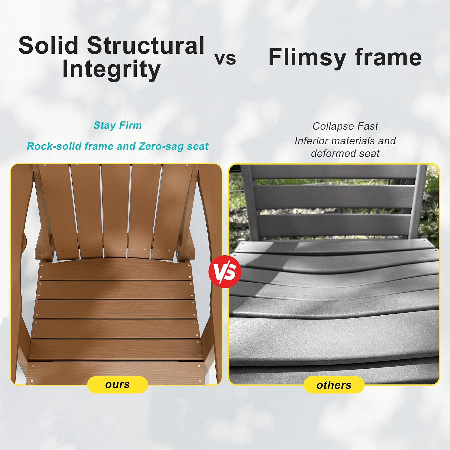 Folding Adirondack Rocking Chairs 2 Pack