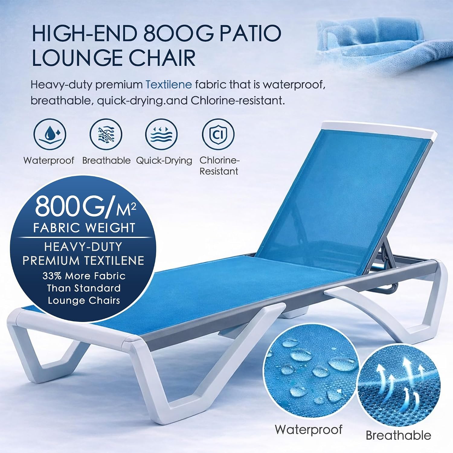 Aluminum Frame Pool Chaise Lounge