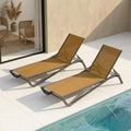 2 Adjustable Aluminum Pool Chaise Lounges