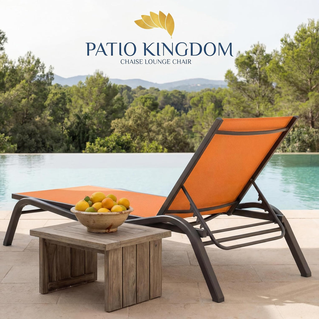 2 Adjustable Aluminum Pool Chaise Lounges