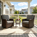3-Piece Swivel Wicker Conversation Set