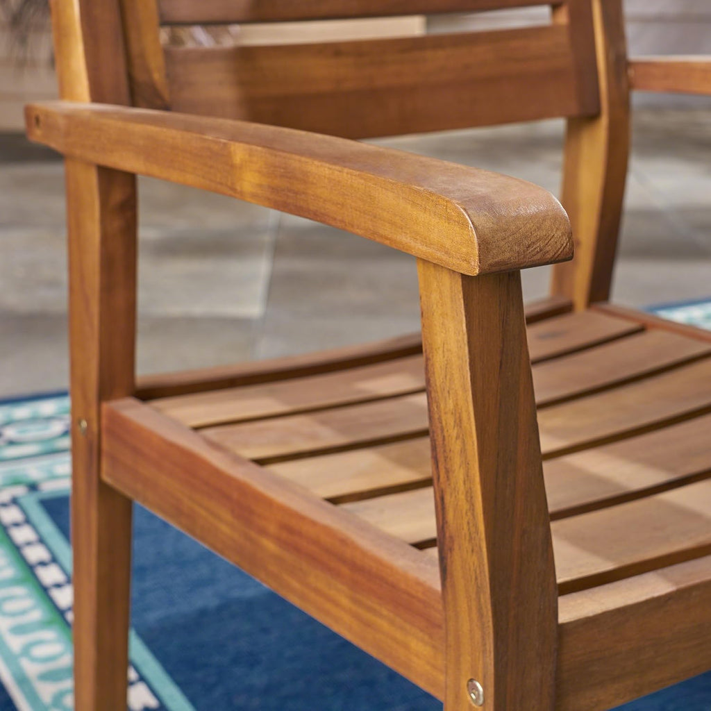 3pc Acacia Wood Outdoor Bistro Set