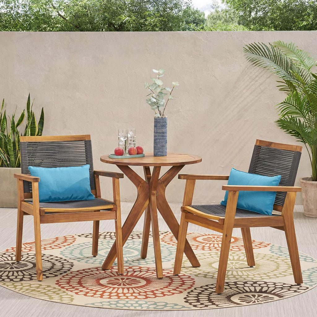 Tracy Acacia Wood Outdoor Bistro Set