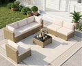 7 Piece Wicker Patio Furniture Set