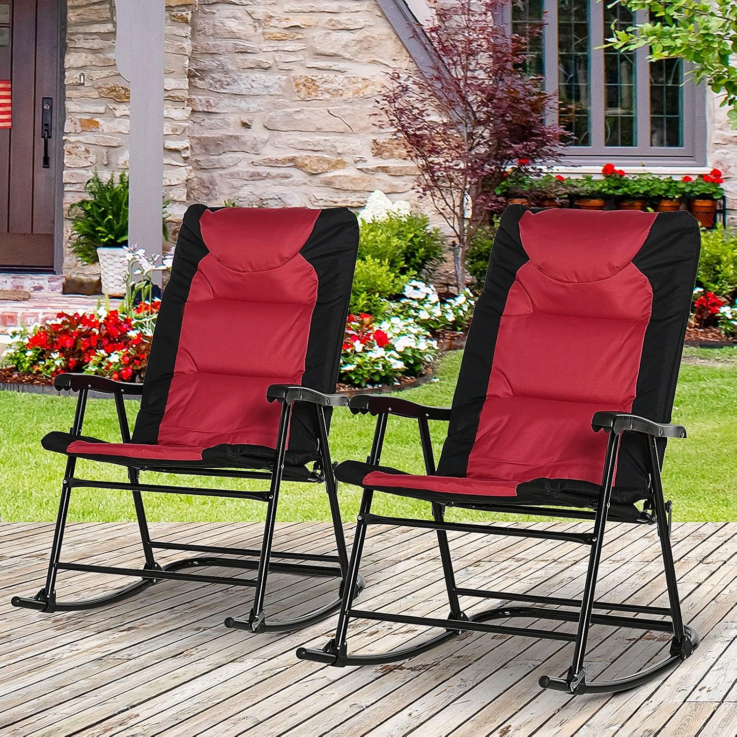 Folding Rocking Chairs 2 Pack