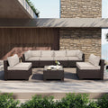 7-Piece Wicker Patio Sectional Sofa Set