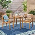 3pc Acacia Wood Outdoor Bistro Set